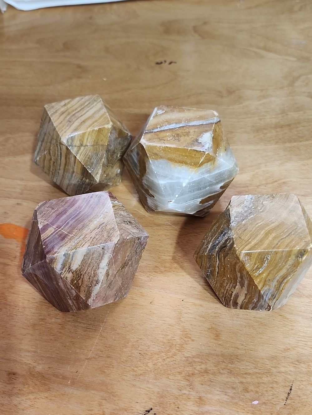 4 natural Stone  jasper And Other Stones Decorative Accent raw no shine